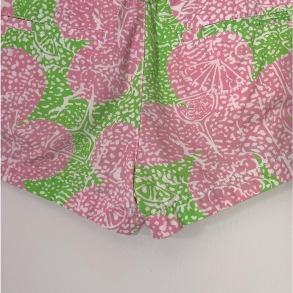 Lilly Pulitzer The Walsh Short Limeade Cheat Ya Green Pink Summer Print Shorts 2 - Picture 11 of 14
